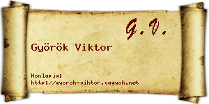 Györök Viktor névjegykártya