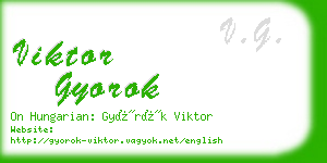 viktor gyorok business card